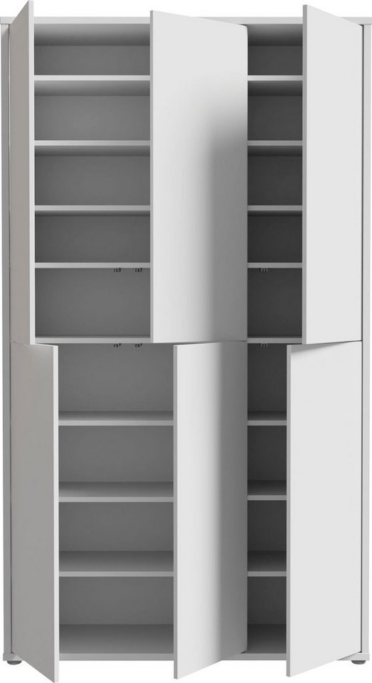 FORTE Schuhschrank Alice Springs, Schuhschrank, B/H/T 109,2/191,9/34,9 cm, 36 Paar Schuhe (B/H/T 109,2/191,9/34,9 cm) Stauraumschrank, Mehrzweckschrank, (B/H 10 – Bild 4 von 5