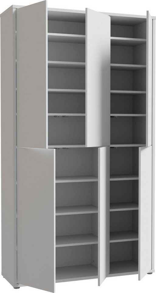 FORTE Schuhschrank Alice Springs, Schuhschrank, B/H/T 109,2/191,9/34,9 cm, 36 Paar Schuhe (B/H/T 109,2/191,9/34,9 cm) Stauraumschrank, Mehrzweckschrank, (B/H 10 – Bild 5 von 5