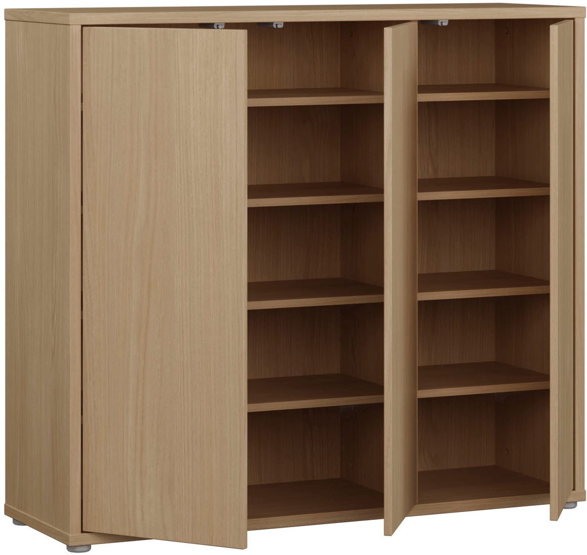FORTE Schuhschrank Alice Springs, Schuhschrank, Platz für 20 Paar Schuhe, 3 Türen (B/H/T 109,2/99,1/34,9 cm) Stauraumschrank, Mehrzweckschrank, grifflose Front, – Bild 5 von 5