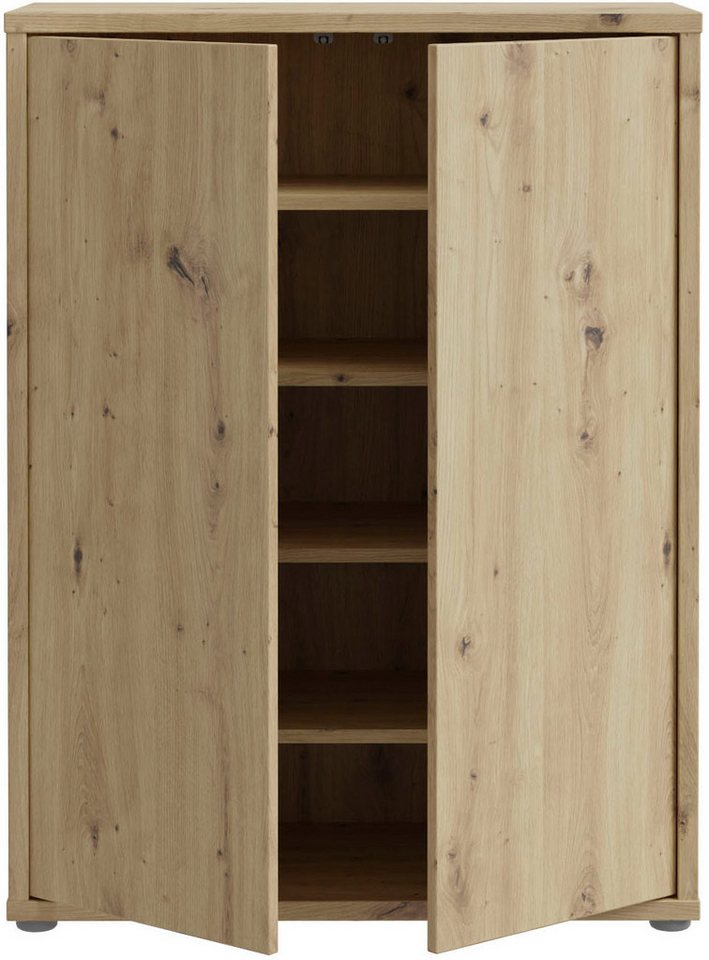 FORTE Schuhschrank Alice Springs, Schuhschrank, Platz für 15 Paar Schuhe, 2 Türen (B/H/T 74,5/99,1/34,9 cm) Stauraumschrank, Mehrzweckschrank, grifflose Front,  – Bild 3 von 5