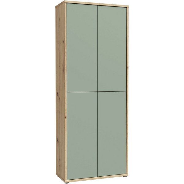 FORTE Schuhschrank Alice Springs, Schuhschrank, Höhe 191,9 cm, 4 Türen, viel Platz (B/H/T 74,5/191,9/34,9 cm) Stauraumschrank, Mehrzweckschrank, Breite 74,5 cm,