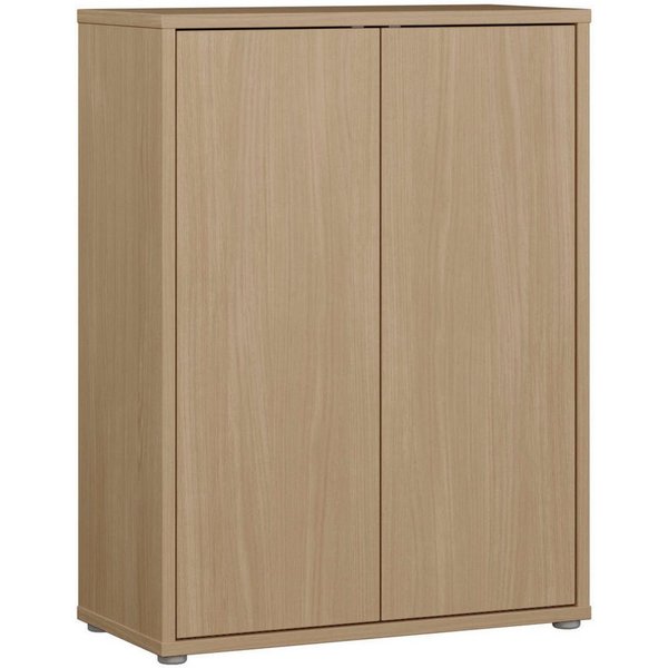 FORTE Schuhschrank Alice Springs, Schuhschrank, Platz für 15 Paar Schuhe, 2 Türen (B/H/T 74,5/99,1/34,9 cm) Stauraumschrank, Mehrzweckschrank, grifflose Front, 
