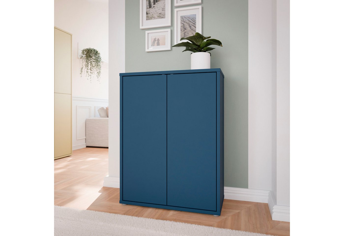 FORTE Schuhschrank Alice Springs, Schuhschrank, Platz für 15 Paar Schuhe, 2 Türen (B/H/T 74,5/99,1/34,9 cm) Stauraumschrank, Mehrzweckschrank, grifflose Front,  – Bild 2 von 5