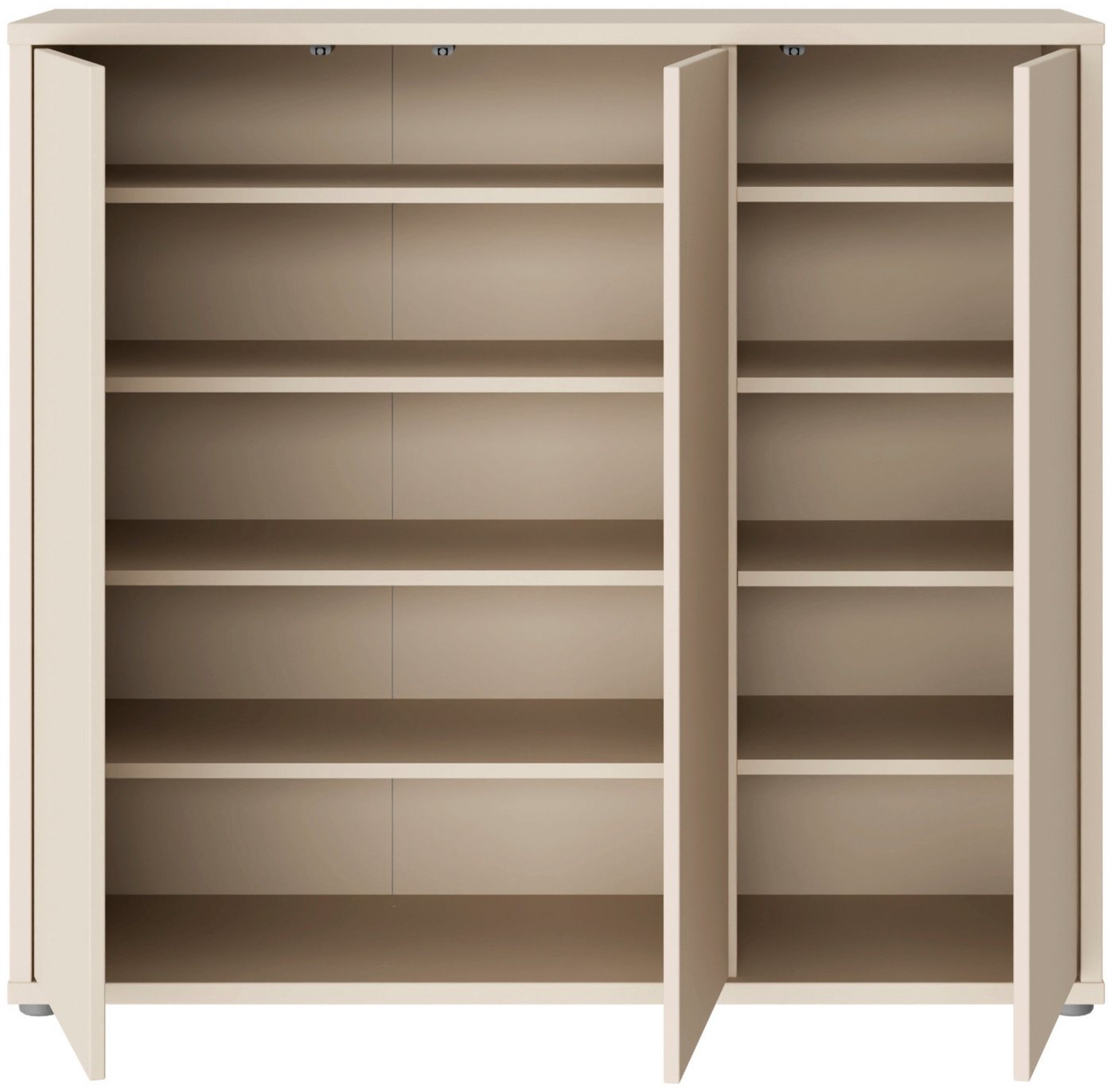 FORTE Schuhschrank Alice Springs, Schuhschrank, Platz für 20 Paar Schuhe, 3 Türen (B/H/T 109,2/99,1/34,9 cm) Stauraumschrank, Mehrzweckschrank, grifflose Front, – Bild 3 von 5