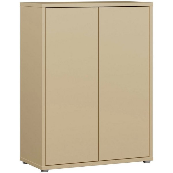 FORTE Schuhschrank Alice Springs, Schuhschrank, Platz für 15 Paar Schuhe, 2 Türen (B/H/T 74,5/99,1/34,9 cm) Stauraumschrank, Mehrzweckschrank, grifflose Front, 