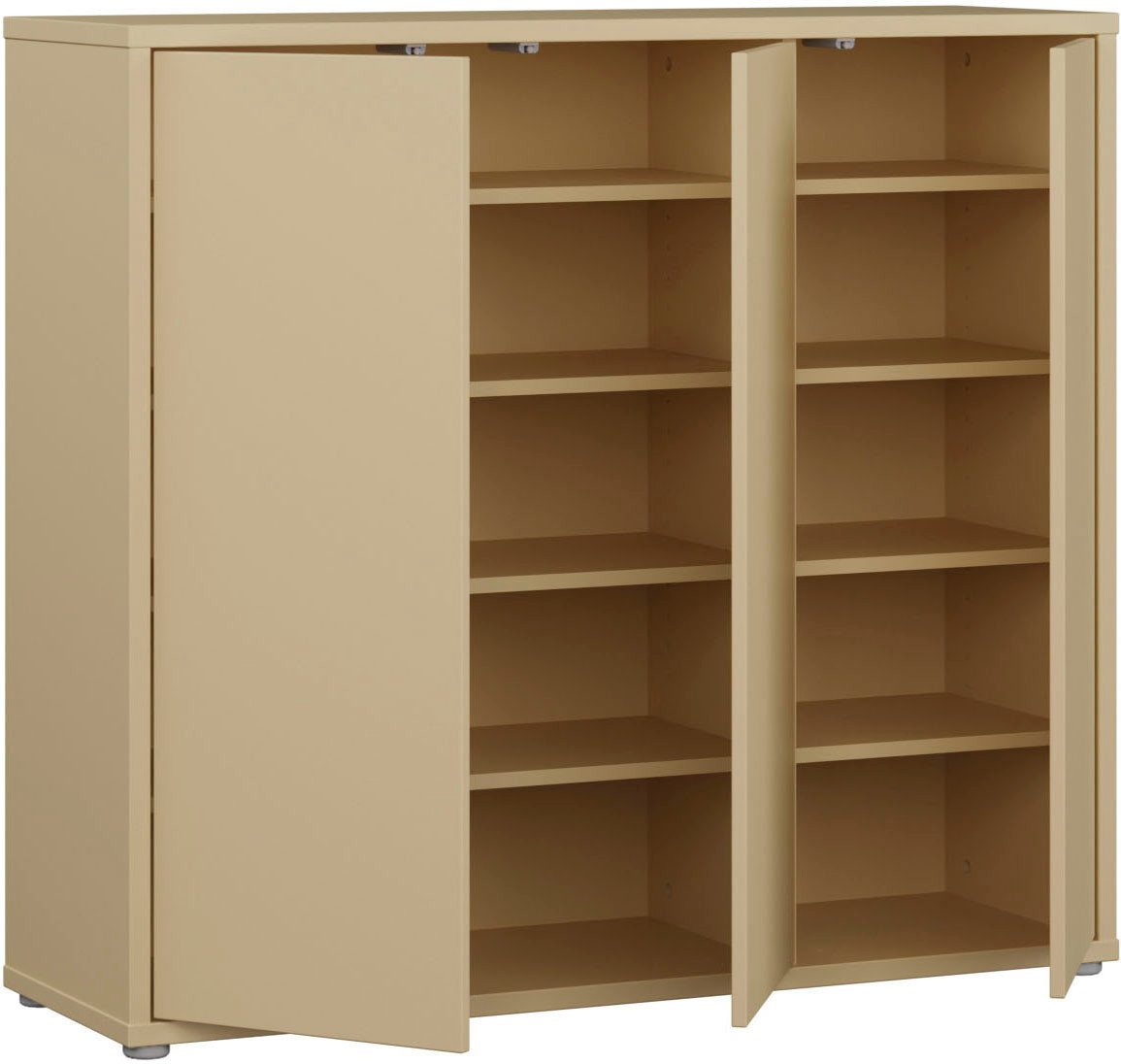 FORTE Schuhschrank Alice Springs, Schuhschrank, Platz für 20 Paar Schuhe, 3 Türen (B/H/T 109,2/99,1/34,9 cm) Stauraumschrank, Mehrzweckschrank, grifflose Front, – Bild 5 von 5