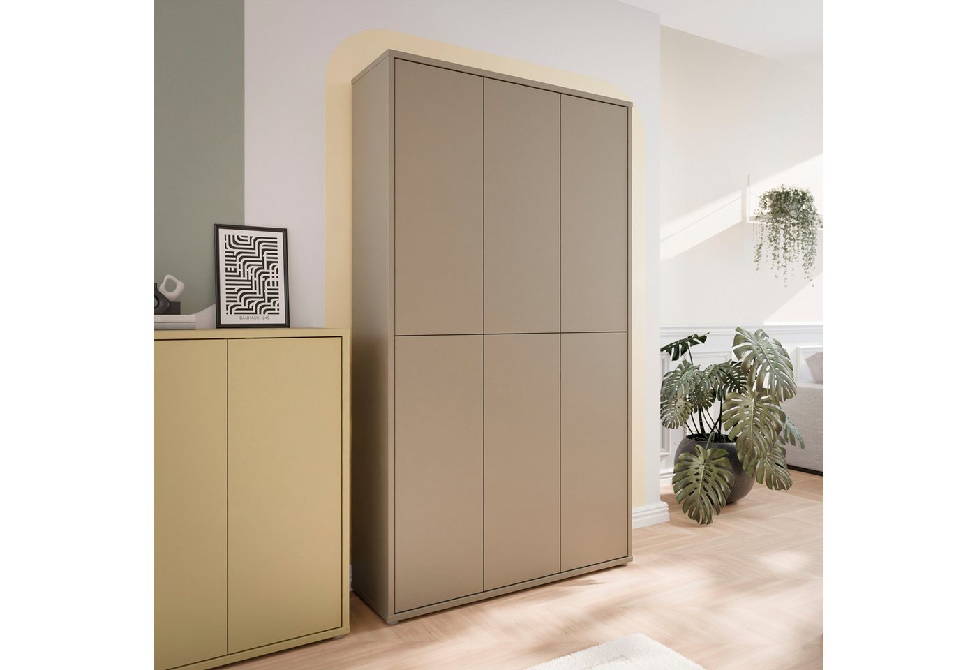 FORTE Schuhschrank Alice Springs, Schuhschrank, B/H/T 109,2/191,9/34,9 cm, 36 Paar Schuhe (B/H/T 109,2/191,9/34,9 cm) Stauraumschrank, Mehrzweckschrank, (B/H 10 – Bild 2 von 5