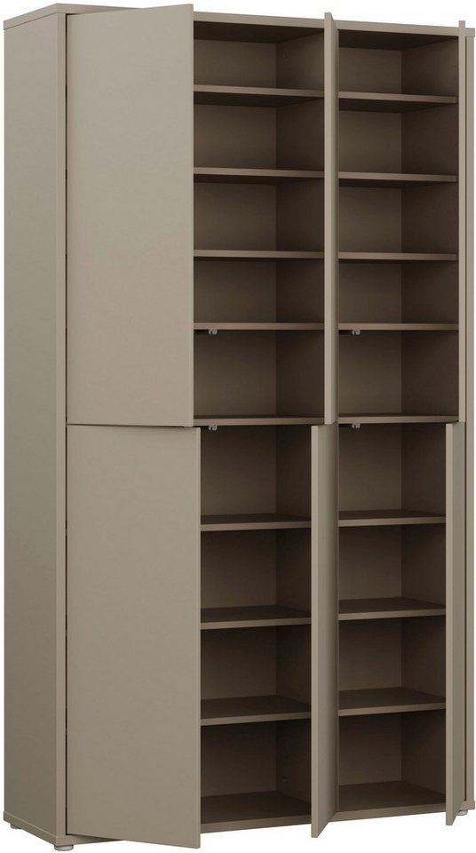 FORTE Schuhschrank Alice Springs, Schuhschrank, B/H/T 109,2/191,9/34,9 cm, 36 Paar Schuhe (B/H/T 109,2/191,9/34,9 cm) Stauraumschrank, Mehrzweckschrank, (B/H 10 – Bild 5 von 5