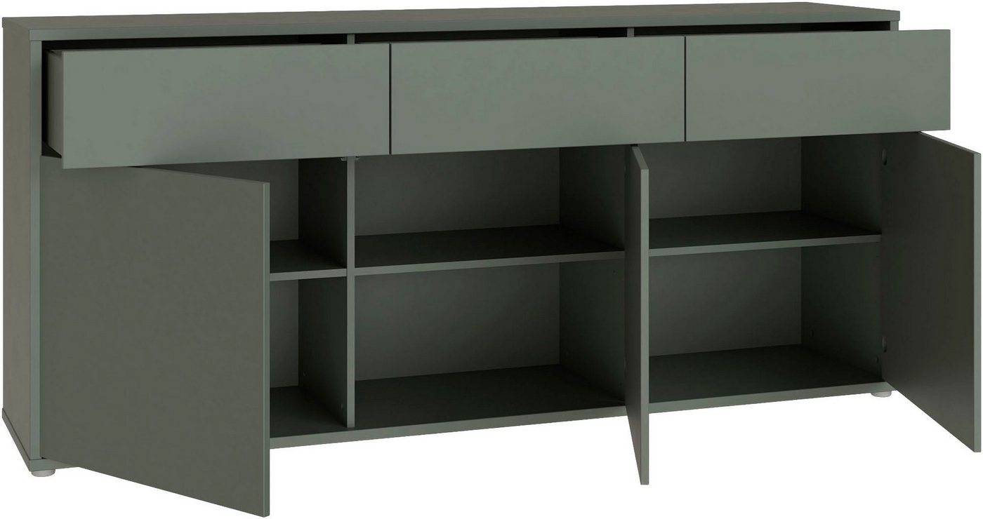 FORTE Sideboard Alice Springs, Sideboard, Breite 184,2 cm, viel Stauraum, Schubkästen mit Vollauszug, Push to open, grifflos – Bild 4 von 5