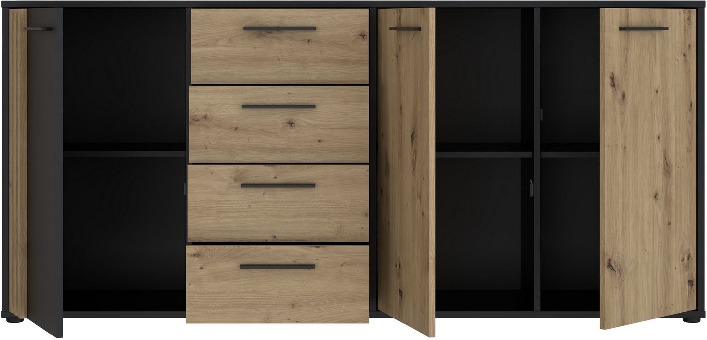 FORTE Sideboard Cardigan, Sideboard, 2 farbig, Stauraum, Schubkasten, Soft Close,Breite 179,4cm – Bild 3 von 5
