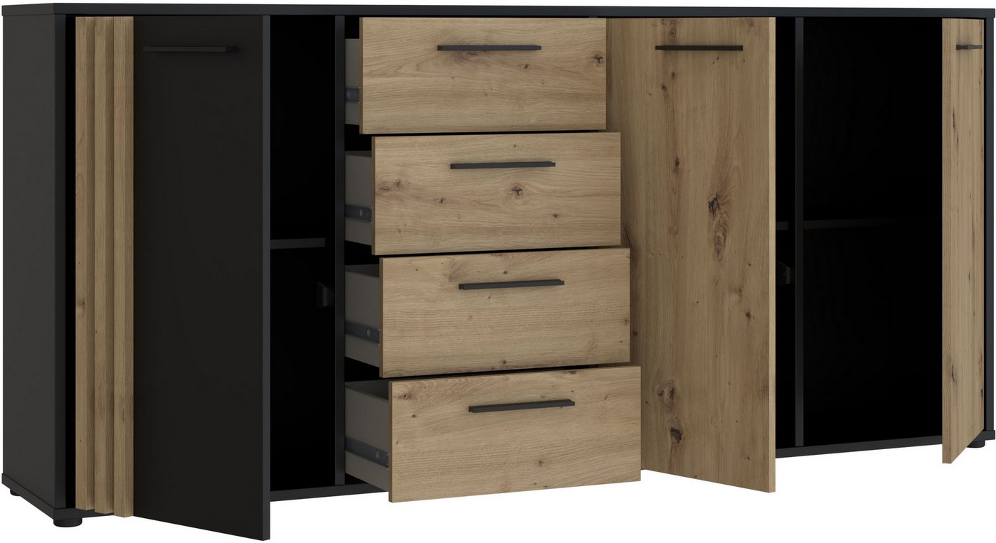 FORTE Sideboard Cardigan, Sideboard, 2 farbig, Stauraum, Schubkasten, Soft Close,Breite 179,4cm – Bild 4 von 5