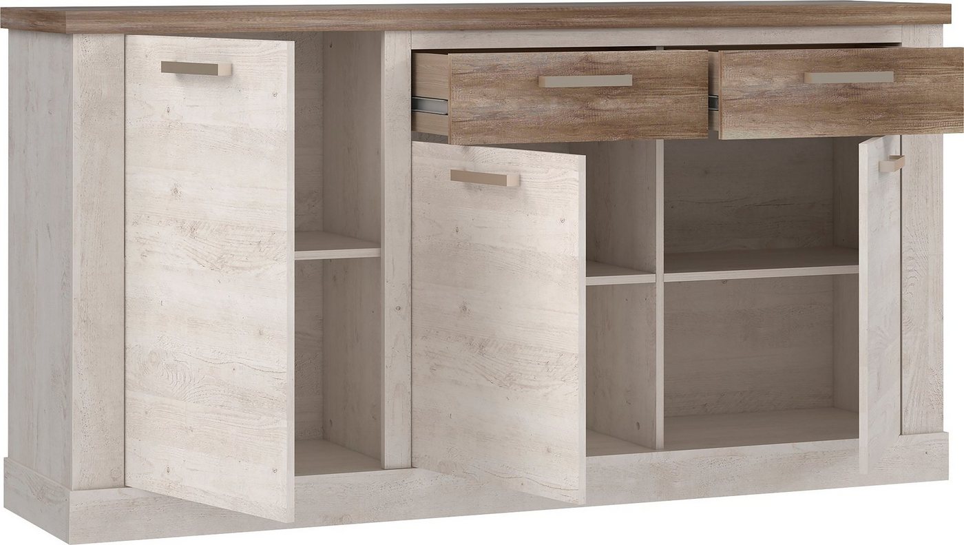 FORTE Sideboard Duro, mit Türen und Schubladen, im Landhausstil, Breite 172,2 cm – Bild 5 von 5