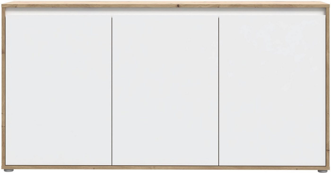 FORTE Sideboard Kommode groß Breite ca 152 cm (B/H/T 152,3/78,5/42 cm), grifflose Front, viel Stauraum – Bild 3 von 5