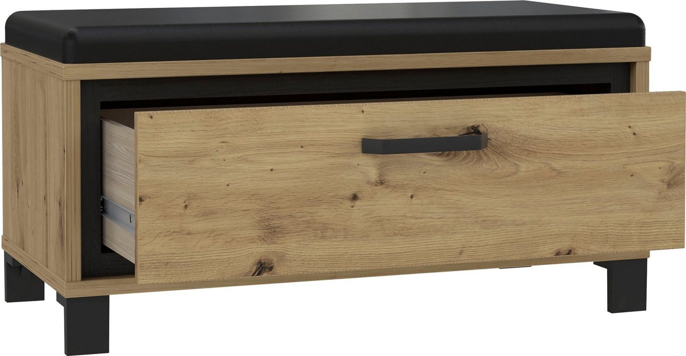FORTE Sitzbank Trondheim, Breite ca. 90 cm, inkl. Sitzauflage – Bild 4 von 5