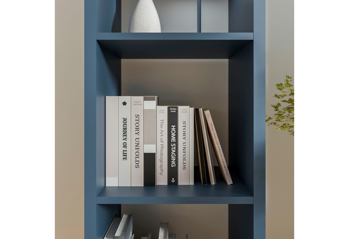 FORTE Standregal Mauro, FSC®-zertifiziert, Fachgröße 33x33cm, 4 Fächer – Bild 3 von 5