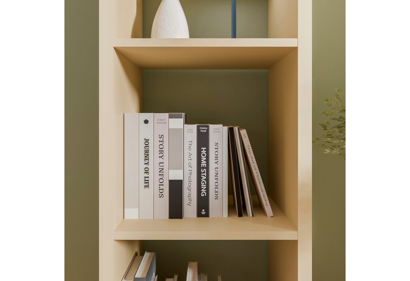 FORTE Standregal Mauro, FSC®-zertifiziert, Fachgröße 33x33cm, 4 Fächer – Bild 3 von 5