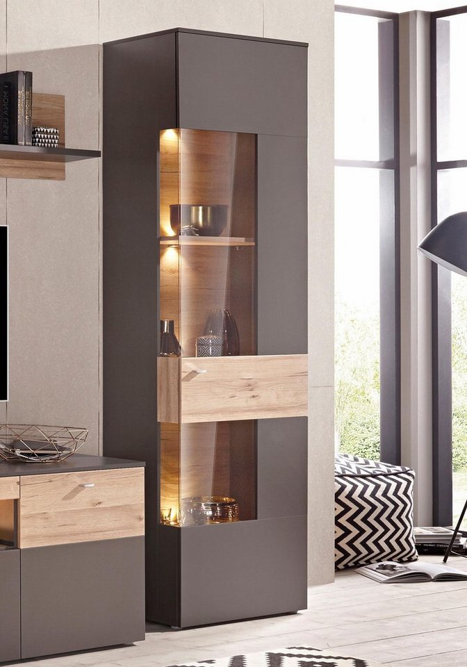 FORTE Vitrine Como Vitrine, Glastüre, LED Beleuchtung, Soft Close Linksanschlag – Bild 2 von 5