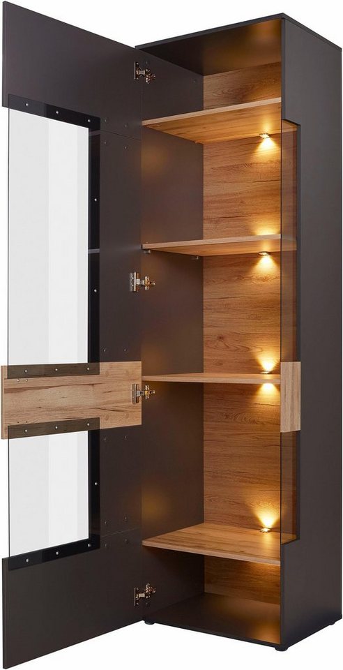 FORTE Vitrine Como Vitrine, Glastüre, LED Beleuchtung, Soft Close Linksanschlag – Bild 4 von 5