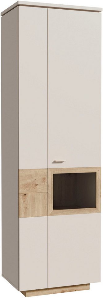 FORTE Vitrine Louoto, Stauraumvitrine, Standvitrine, Stauraumschrank Türanschlag rechts oder links wechselbar, mit Soft Close, Höhe 197,2cm – Bild 2 von 5