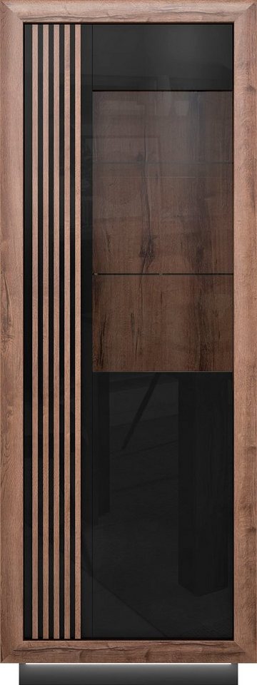 FORTE Vitrine Savona Höhe 197 cm, inkl. Sockelbeleuchtung – Bild 2 von 5
