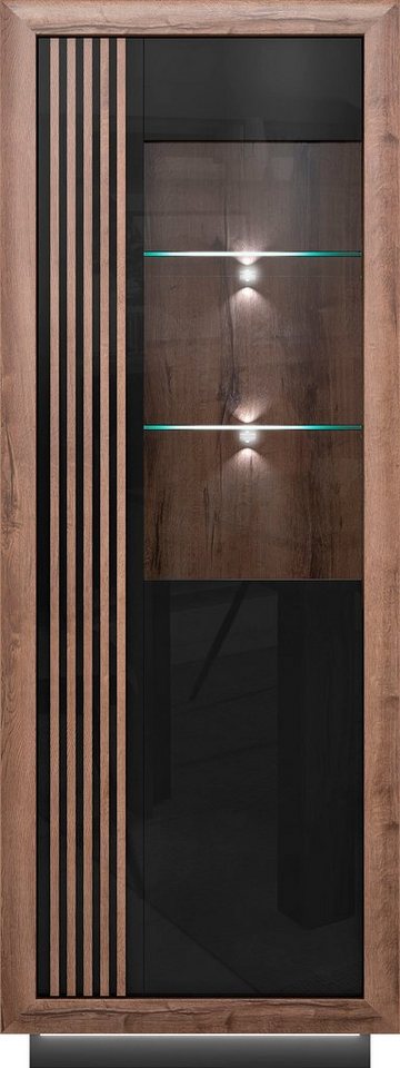 FORTE Vitrine Savona Höhe 197 cm, inkl. Sockelbeleuchtung – Bild 5 von 5