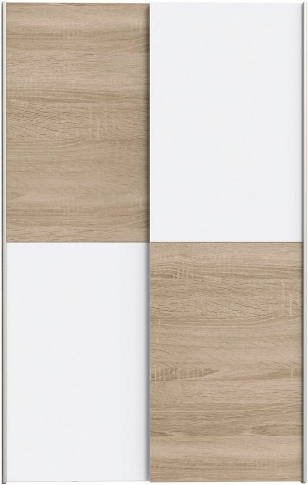 FORTE Wäscheschrank Ozzula, Mehrzweckschrank, Schwebetürenschrank, Garderobenschrank (B/H/T ca. 120/190,5/42cm, 2 Türen, 6 Einlegeböden) FSC® zertifiziert, vari – Bild 3 von 5