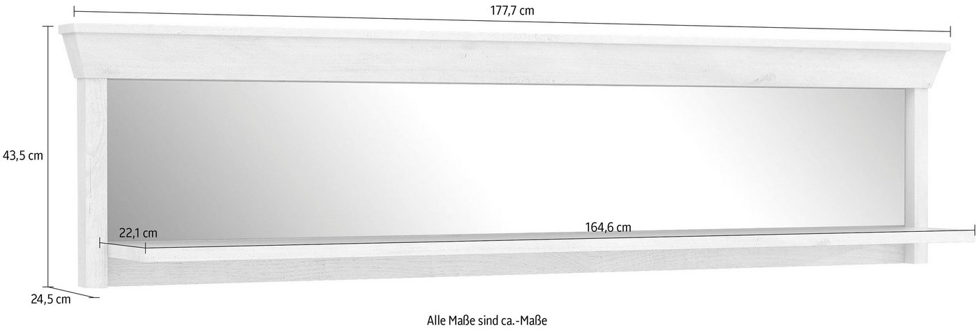 FORTE Wandregal Kashmir, Breite 177 cm – Bild 4 von 4