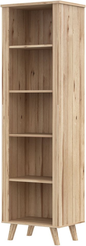 FORTE Wandregal Vankka Regal, Regal, Holzfüße, 5 offene Fächer, Einlegeböden variabel einsetzbar – Bild 3 von 5