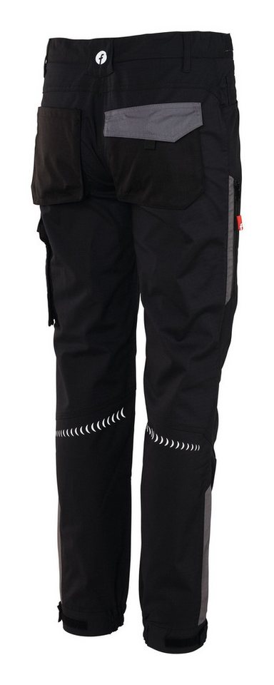 fortis Arbeitsbundhose Damen-Cargohose Performance schwarz/grau – Bild 2 von 5