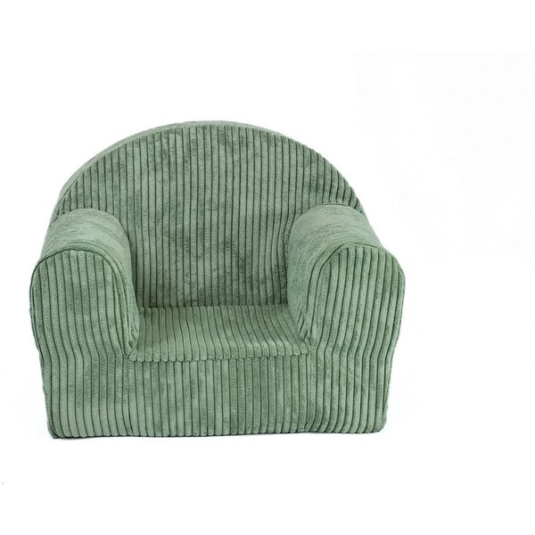 FORTISLINE Kindersessel Kindersessel Mini in Cord Hellgrün Kuschelsessel Babysessel