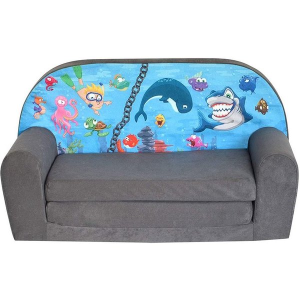 FORTISLINE Kindersitzgruppe Kindersofa "MINI" Kindercouch zum Aufklappen W386