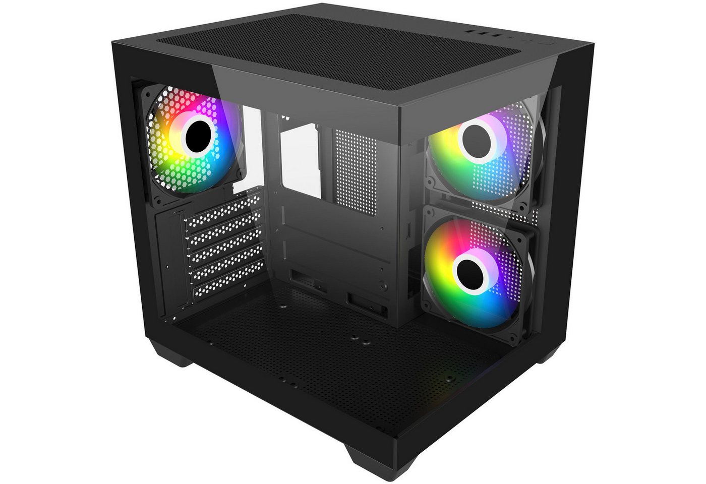 Fortron PC-Gehäuse FSP S140-BA, Tower-Gehäuse, (Tempered Glass x 2) – Bild 2 von 4