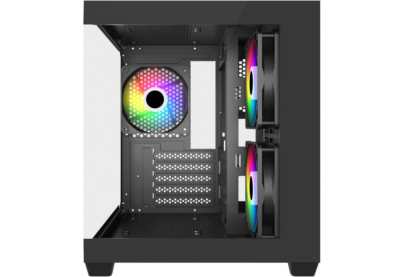 Fortron PC-Gehäuse FSP S140-BA, Tower-Gehäuse, (Tempered Glass x 2) – Bild 3 von 4