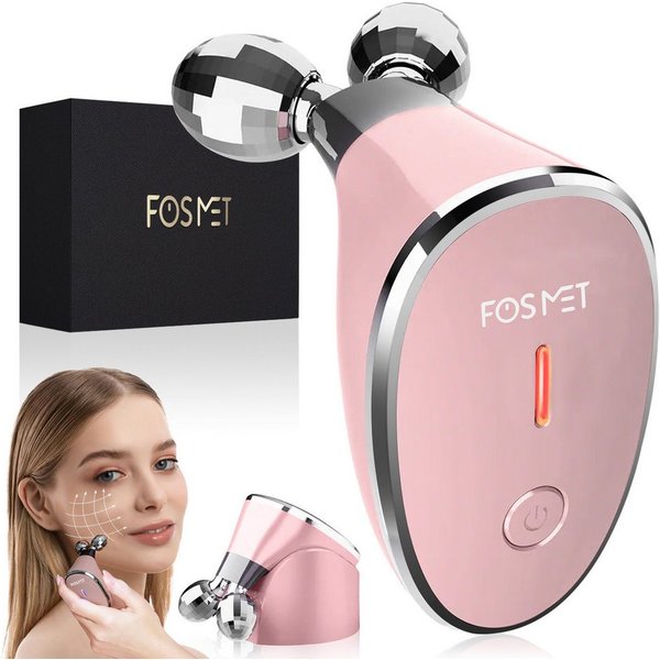 FOSMET Gesichtsmassagegerät 5-in-1 EMS Mikrostrom Gesichtsmassagegerät zur Straffung & Elastizität, Mikrostrom Gesichtsmassagegerät für straffere und gepflegte 