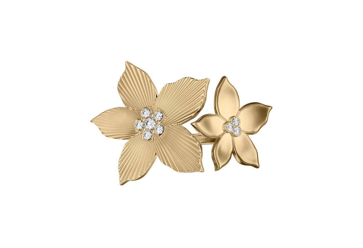 Fossil Fingerring Schmuck Geschenk Edelsthal Ring Blume Sutton, mit Glasstein – Bild 3 von 5