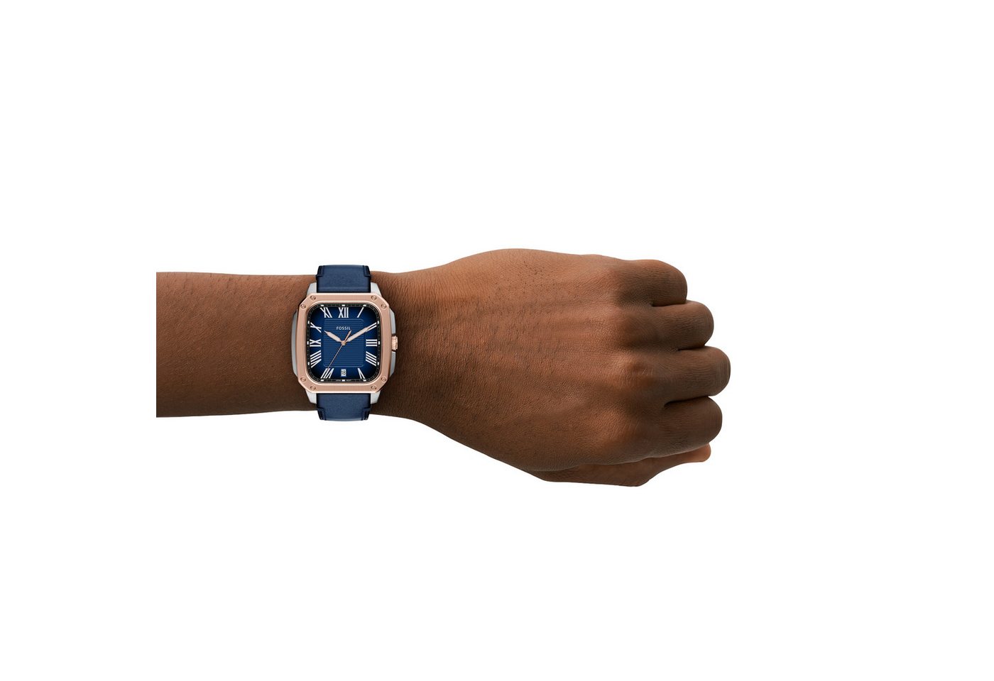 Fossil Quarzuhr Crosby FS6149, Armbanduhr, Herrenuhr, Lederarmband, analog, Tag – Bild 4 von 4
