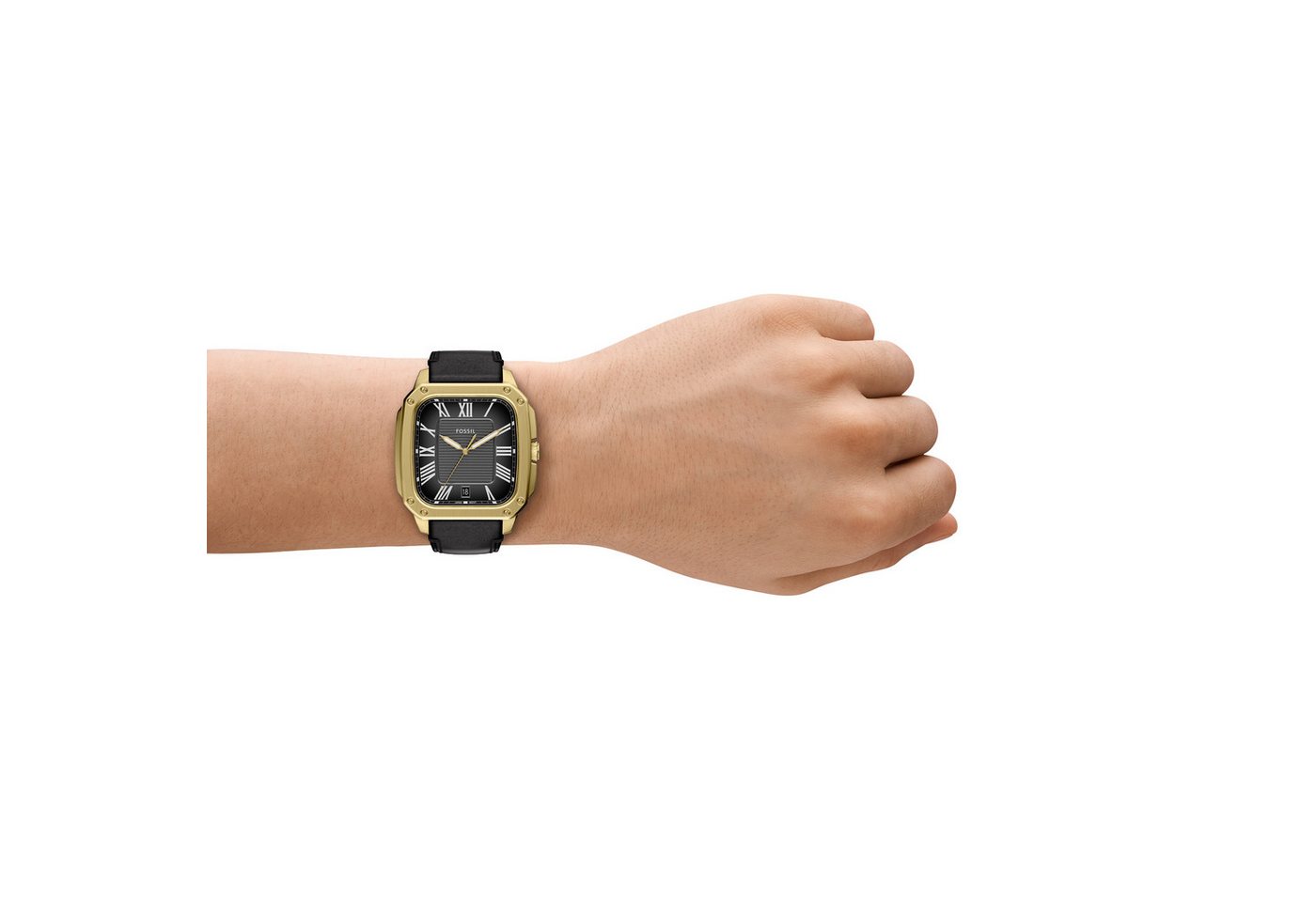 Fossil Quarzuhr Crosby FS6151, Armbanduhr, Herrenuhr, Lederarmband, analog, Tag – Bild 4 von 5
