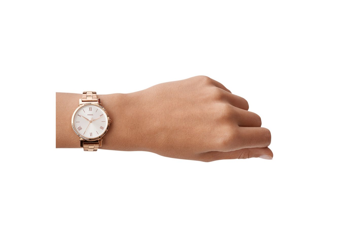Fossil Quarzuhr DAISY ES4791, Armbanduhr, Damenuhr, Edelstahlarmband, analog – Bild 4 von 4