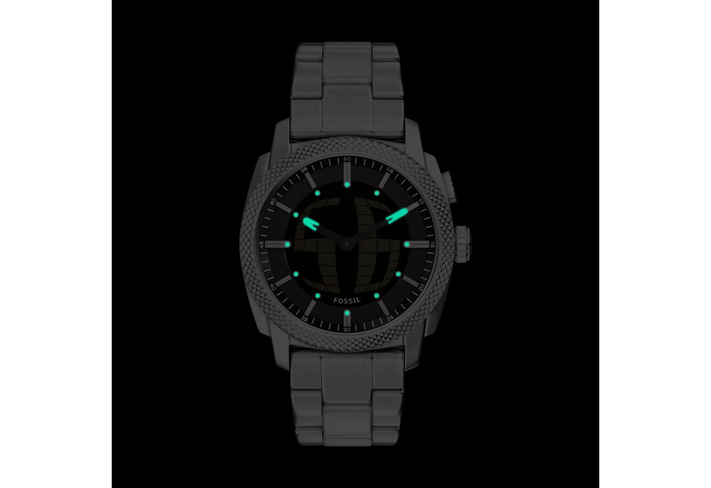 Fossil Quarzuhr Machine - Big Tic FS6157, Armbanduhr, Herrenuhr, Edelstahlarmband, analog, digital – Bild 5 von 5