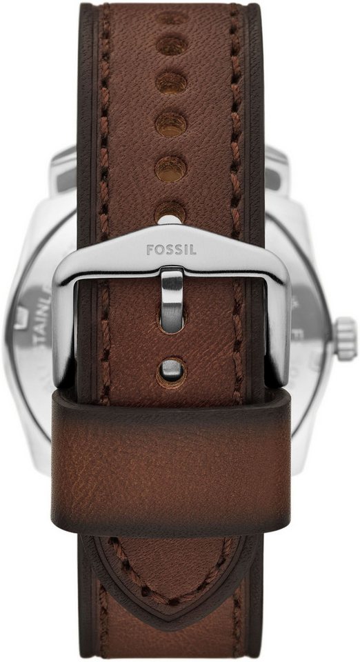 Fossil Quarzuhr MACHINE FS6085, Armbanduhr, Herrenuhr, Lederarmband, analog, Tag – Bild 3 von 4