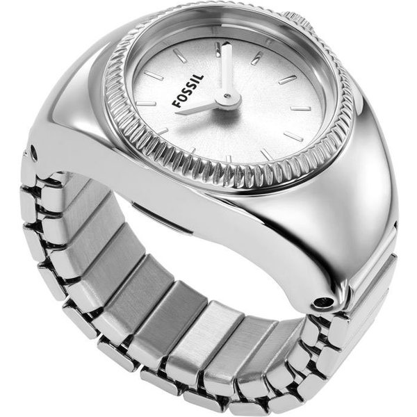 Fossil Uhrenring Watch Ring ES5245, Quarzuhr, Damenuhr, analog, Edelstahl, Flexband, Zugband