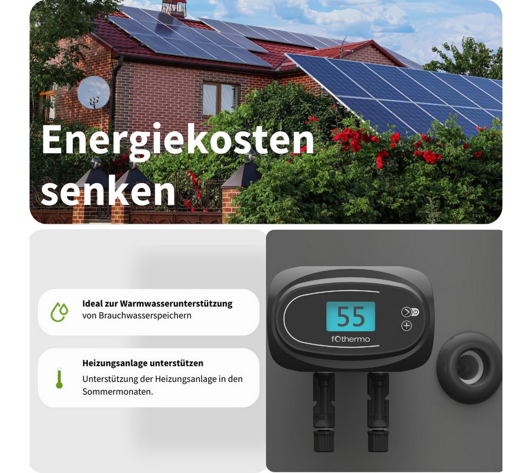 fothermo System AG Heizstab ROD-550, Einzelprodukt, 550 W, MPP-Tracker, PV-Direktanschluss, stufenlos regelbar – Bild 4 von 5