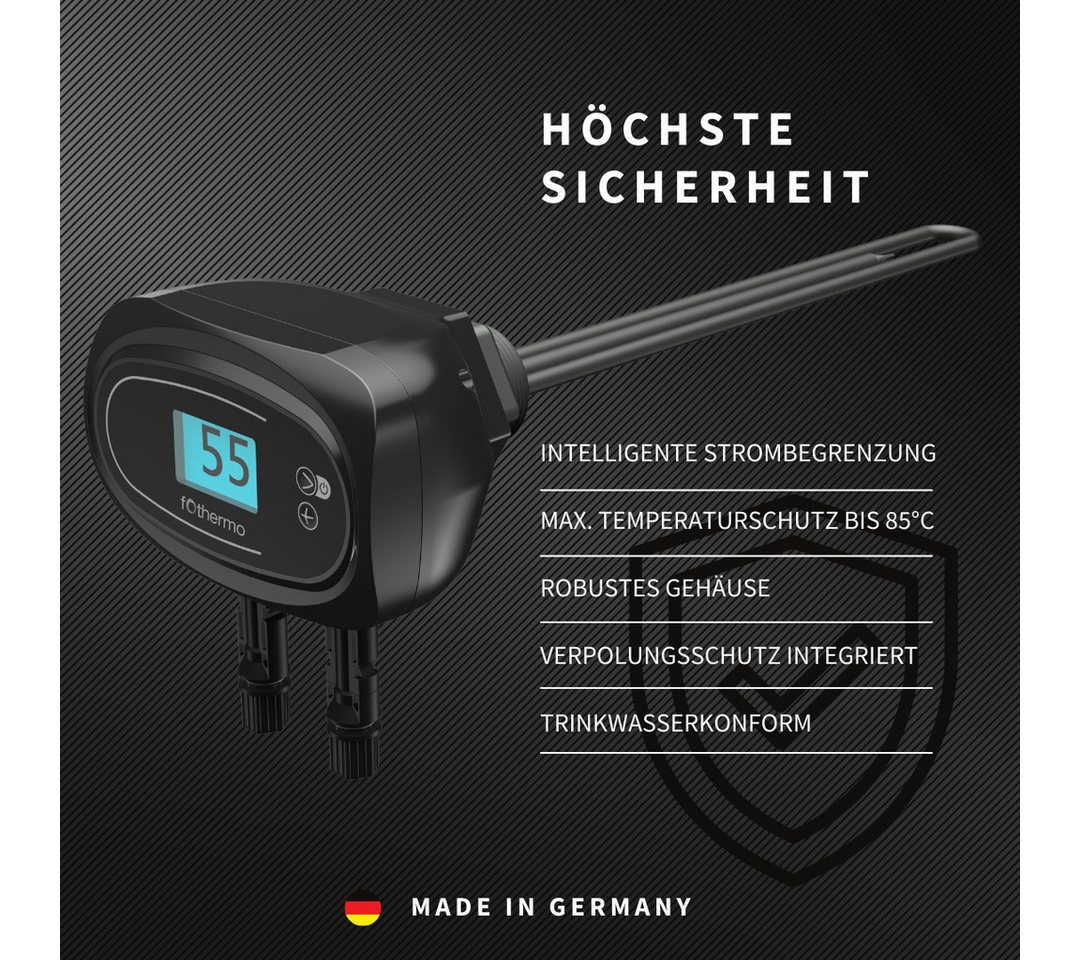 fothermo System AG Heizstab ROD-550, Einzelprodukt, 550 W, MPP-Tracker, PV-Direktanschluss, stufenlos regelbar – Bild 5 von 5
