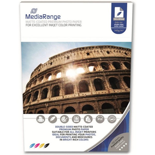 Mediarange Fotopapier MEDIARANGE Fotopapier DIN A4, 140 g/m², matt, 100 Blatt
