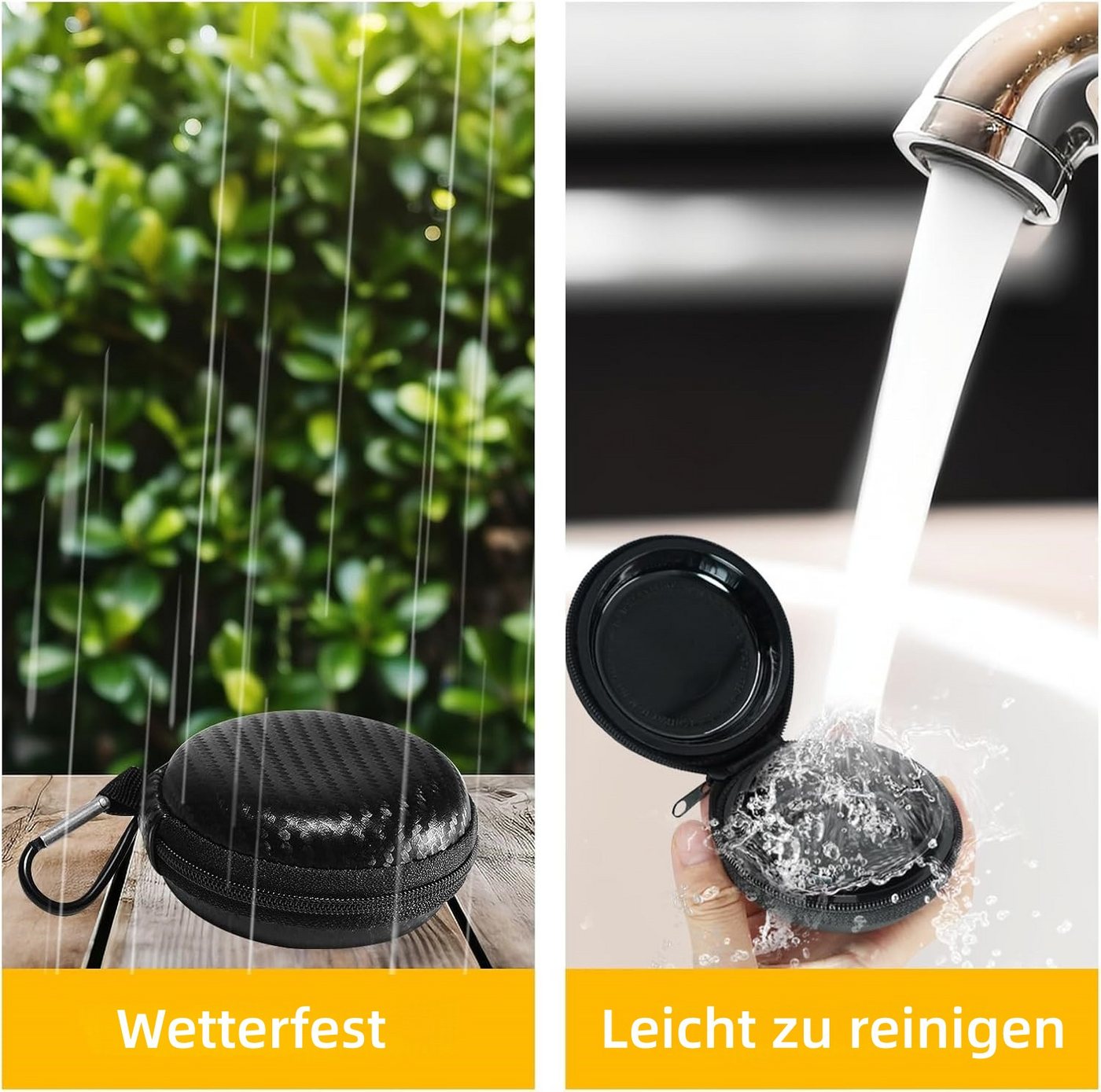 FOUORTUNATE-BEE Aschenbecher Taschenaschenbecher mit Schlüsselring – ideal für Reise & Camping, Tragbarer Aschenbecher mit Deckel für unterwegs und Outdoor – Bild 4 von 5