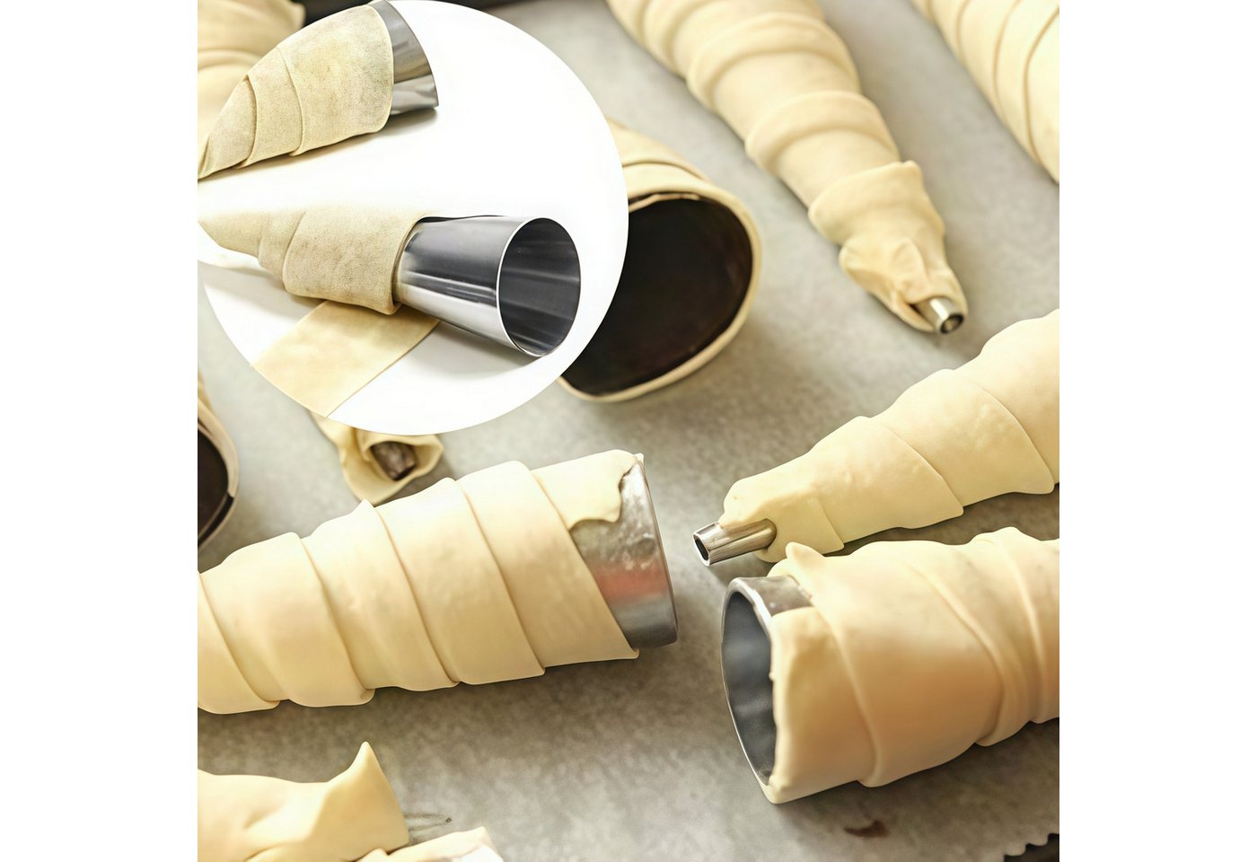 FOUORTUNATE-BEE Ausstechform 7-teiliges Kegel-Backform-Set aus Edelstahl, (7-St), Robuste Edelstahlformen für Kuchen, Dessert und Gebäck – Bild 5 von 5