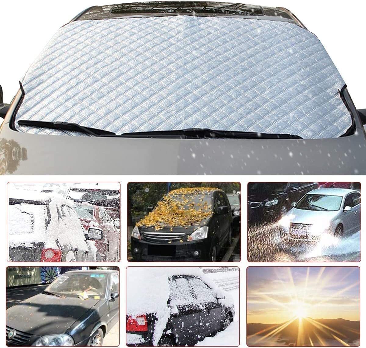 FOUORTUNATE-BEE Autosonnenschutz Extra-dicke Auto-Windschutzscheibenabdeckung gegen Schnee & Frost – Bild 3 von 5
