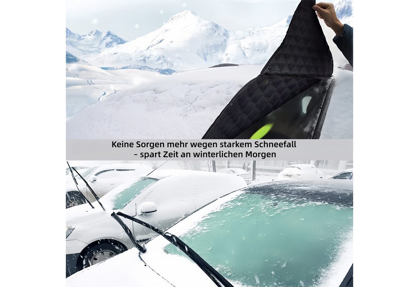 FOUORTUNATE-BEE Autosonnenschutz Extra-dicke Auto-Windschutzscheibenabdeckung gegen Schnee & Frost – Bild 5 von 5