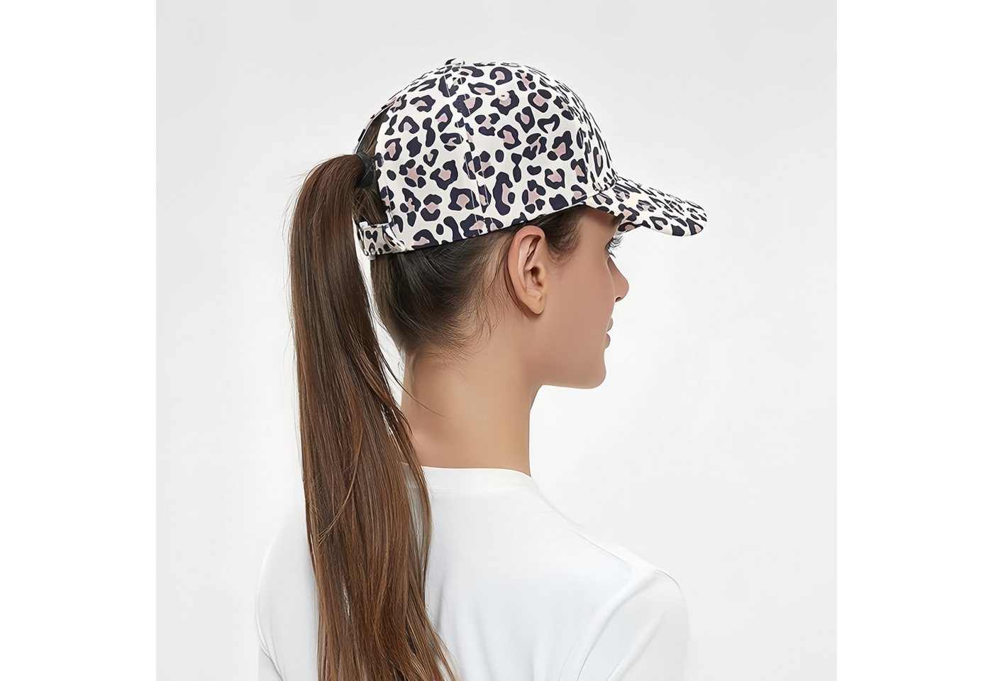 FOUORTUNATE-BEE Baseball Cap Kinder Baseballcap Mädchen Leopard verstellbar Sommer Cap Mädchen Cap verstellbar Leopard Kinder Sonnenhut Sport – Bild 2 von 5