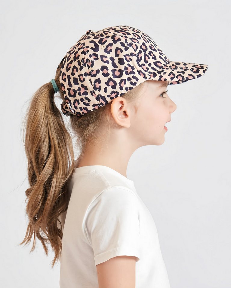 FOUORTUNATE-BEE Baseball Cap Kinder Baseballcap Mädchen Leopard verstellbar Sommer Cap Mädchen Cap verstellbar Leopard Kinder Sonnenhut Sport – Bild 5 von 5